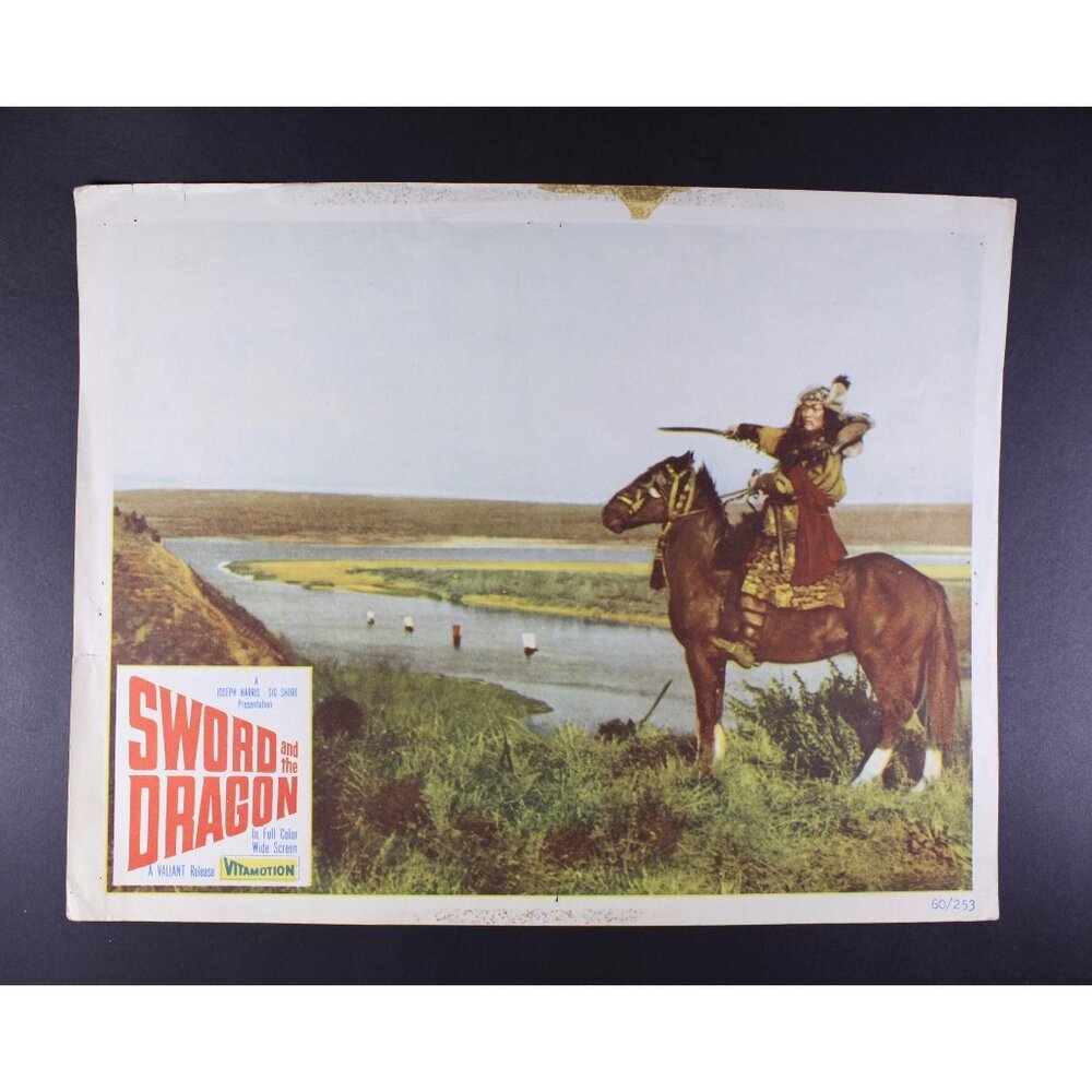 1960 Sword and the Dragon 11x14" ORIGINAL Lobby Card Joseph Harris Vitamotion